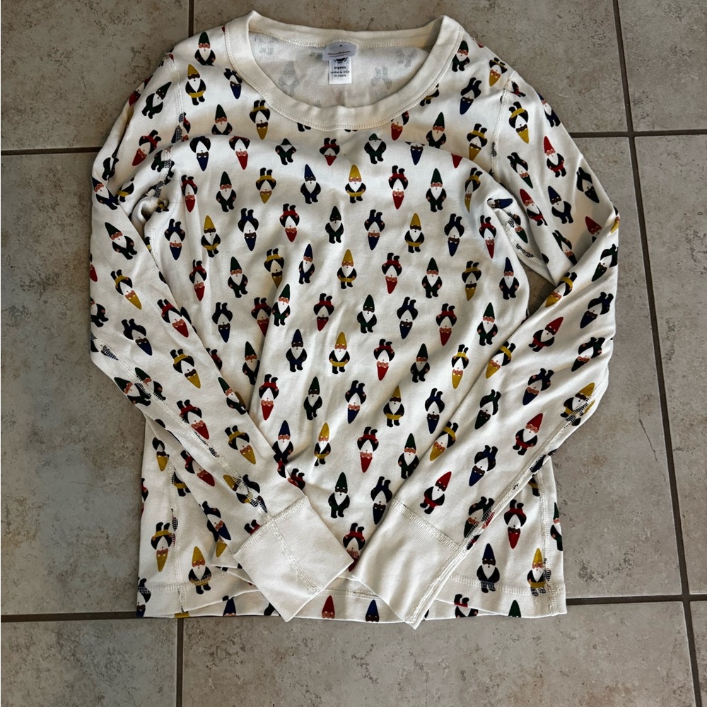 Hanna Andersson Cream Pajama Top with Multicolor Penguin Print